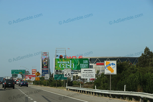 oakland california coliseum digital billboard